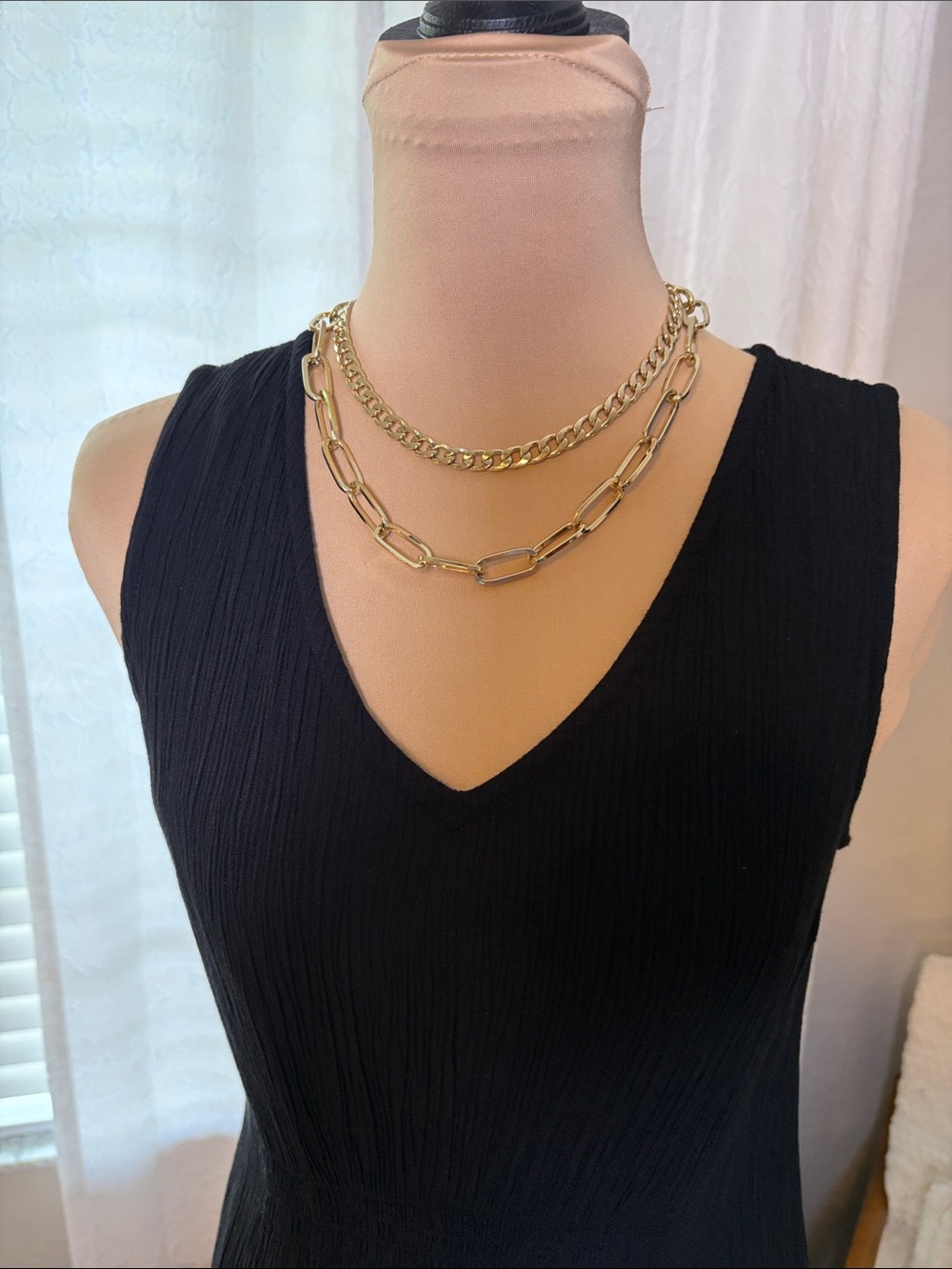 Soft Surroundings sleeveless maxi dress black crepe size petite extra small - Picture 5 of 9